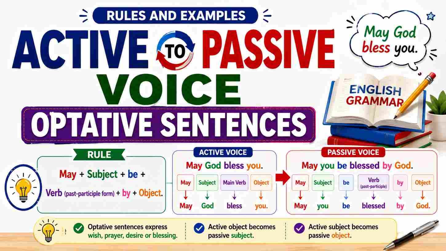 Active Passive Voice Optative Sentences Rules and Examples