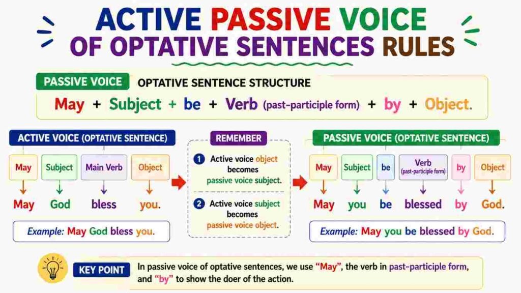 How to change optative sentence from active to passive