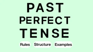 Past Perfect Tense structure with Rules and Examples