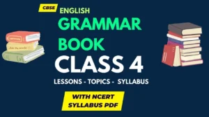 Class 4 English Grammar Lessons NCERT Syllabus pdf 2025-26