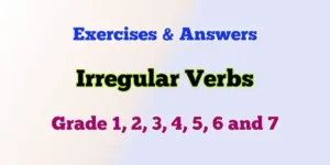 Irregular verbs Exercises with Answers