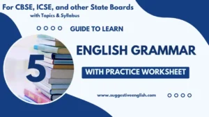 Class 5 English Grammar Topics Syllabus Worksheet (2025-2026)