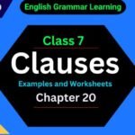 Clause in Sentences Examples Class 7 Worksheets Answers