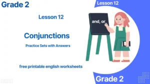 Conjunctions Class 2 Worksheet for Practice with Answers