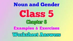 Gender of Nouns Class 5 English Grammar Worksheet