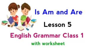 Verbs Class 1 English Grammar Worksheet