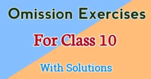 Omission Exercises for Class 10 with Solutions