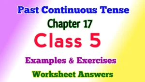 Past Continuous Tense Class 5 English Grammar