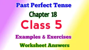 Past Perfect Tense Class 5 English Grammar