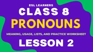 Pronouns: Meaning, Usage, and Lists for ESL and Class 8