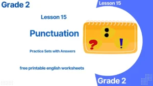 Punctuation Class 2 Examples Worksheet and Answers