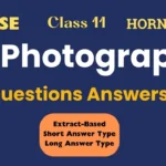 A Photograph Questions Answers Class 11 CBSE Hornbill