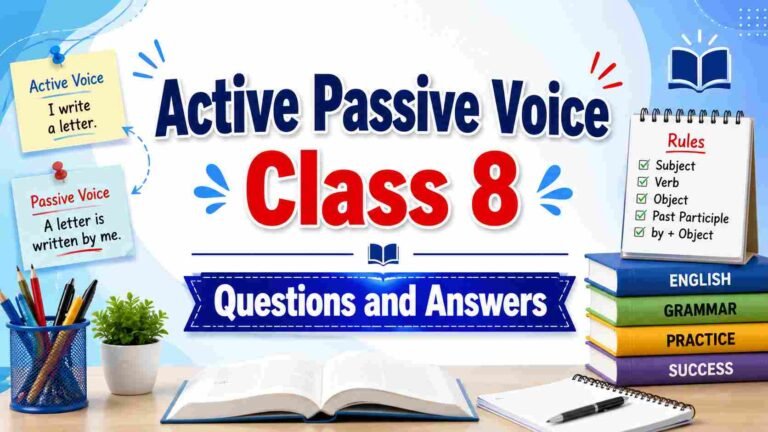 Active Passive Voice Class 8 Questions and Answers