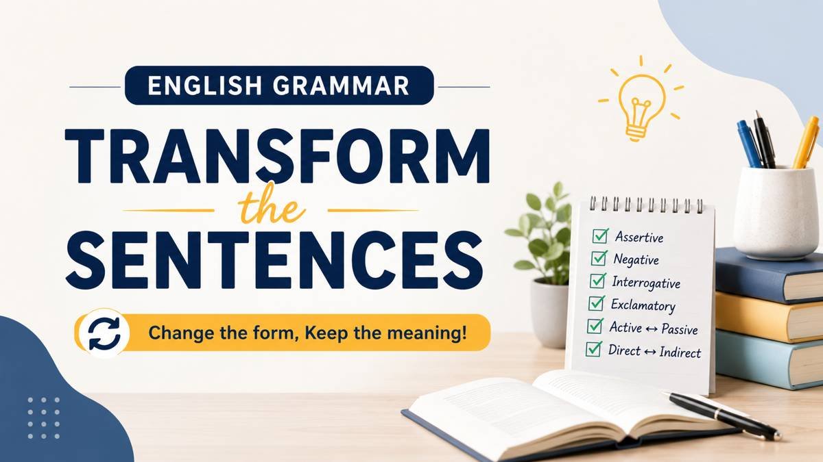 Transform the Sentences as Directed: English Grammar